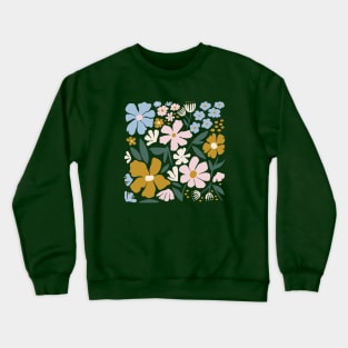 Blooming Garden on Pine Crewneck Sweatshirt